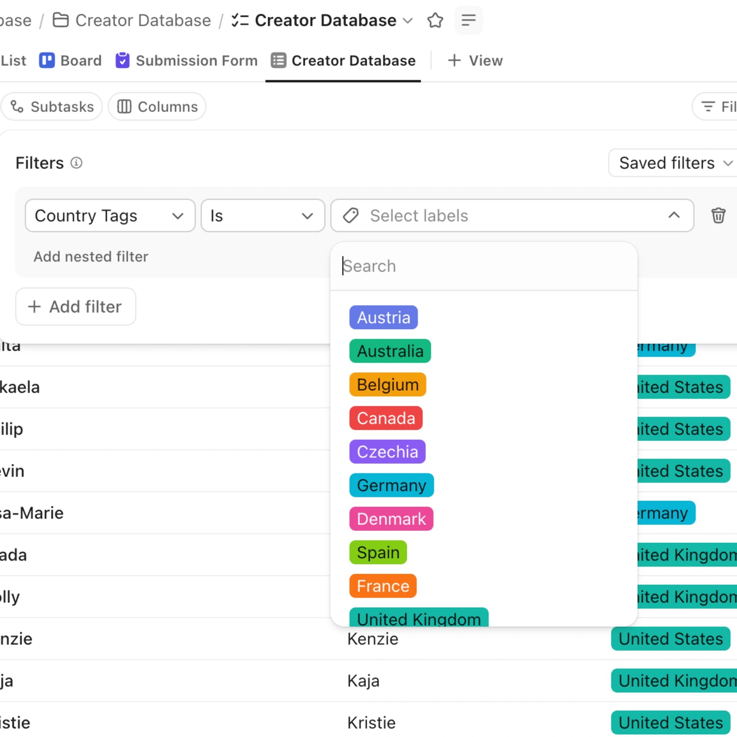 22,000+ UGC Creator Database